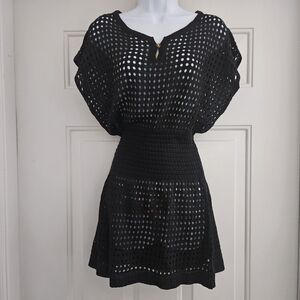 Black Crochet Cover-Up